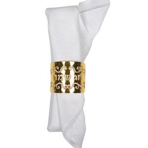 Hag Sameach Gold Napkin Rings Set of 4